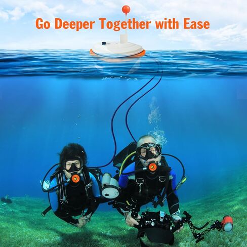 Dual-User Battery Scuba Diving System, Support 2 Divers Diving Ventilator with 2 60ft Hoses & Regulators, Rechargeable Tankless Dive System with 5.5H/6-7H/7-10H Usage Time in Saudi Arabia