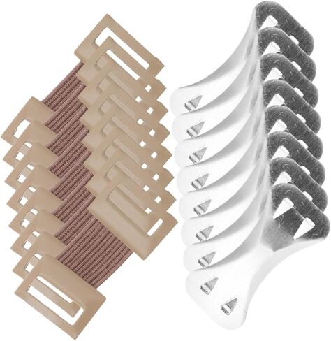 PartyKindom 100pcs Aluminum Clips for Elastic Bandages Practical Fixing Clips for Stretch Wraps Secure Fastening Supplies for Medical and Sports Use in Saudi Arabia