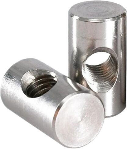 صامولة أسطوانية، M4 M5 M6 304 من الفولاذ المقاوم للصدأ، دبوس وتد أسطواني بفتحة متقاطعة، صامولة مدمجة لإكسسوارات الأثاث الخشبي (M5x20 (5 قطع)) in Kuwait