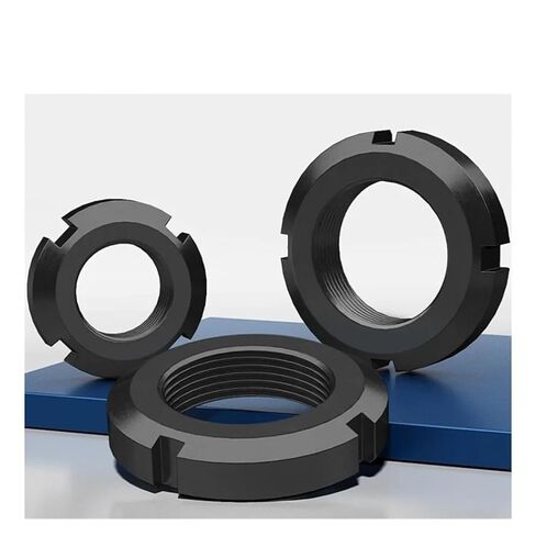 فتحة صامولة مستديرة مشقوقة M10 M12 M14 M16 M18 M24 صامولة مستديرة مشقوقة صامولة بأربعة فتحات GB812(M18-1.5(1 قطعة)) in Kuwait