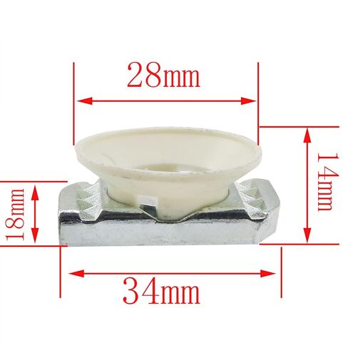 CHENJIN 6PCS 1/4 inch 20 Tapered Nut Bowl Shaped Zinc Plated Finish Stud Slot Threaded Nut Silver in Saudi Arabia