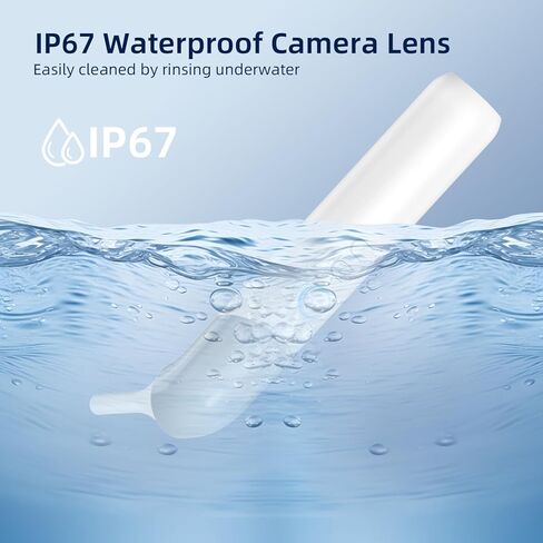 كاميرا الأذن اللاسلكية من كيميك - منظار الأذن واي فاي 1080 بيكسل مع 6 مصابيح LED، وكاميرا نطاق الأذن مع 10 ملحقات ملونة للأطفال والحيوانات الأليفة والكبار، تدعم الصور والفيديو، متوافقة مع أندرويد in Kuwait