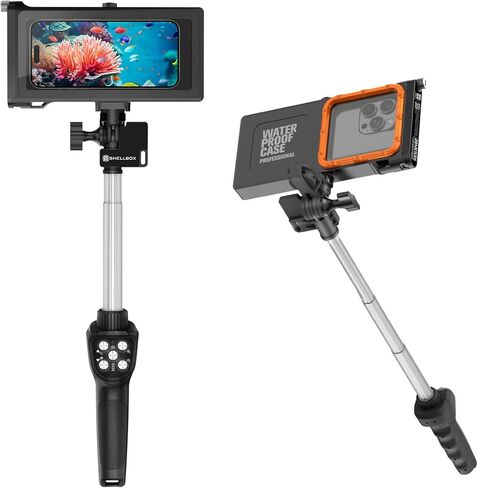 3-in-1 Diving Kit: 50FT Waterproof Phone Case + Underwater Bluetooth Selfie Stick + Phone Clip, 10-30" Extendable Pole for iPhone 17 Air/16, Samsung S26 S25 Ultra, IP68 Snorkeling Gear in Kuwait