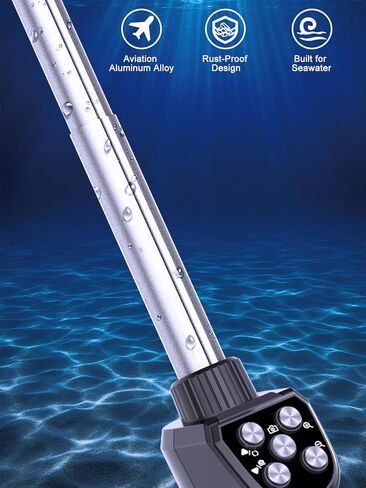 3-in-1 Diving Kit: 50FT Waterproof Phone Case + Underwater Bluetooth Selfie Stick + Phone Clip, 10-30" Extendable Pole for iPhone 17 Air/16, Samsung S26 S25 Ultra, IP68 Snorkeling Gear in Kuwait