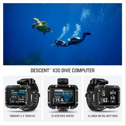 Garmin Descent™ X30, Rugged Dive Computer, Surface GPS, Button Controls, Vibrant 2.4-inch Color Display, Up to 30 Hours of Battery Life in Saudi Arabia