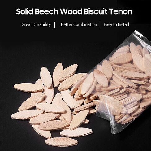100 Pcs Solid Beech Wood Plank Splicing Biscuit Tenons - DIY Woodworking Board Docking Joiner Tool in Kuwait