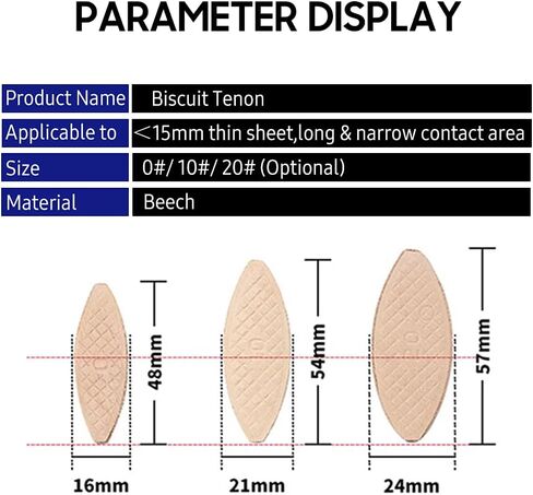 100 Pcs Solid Beech Wood Plank Splicing Biscuit Tenons - DIY Woodworking Board Docking Joiner Tool in Kuwait
