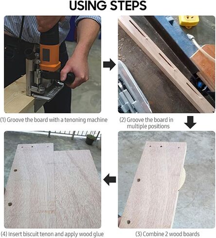 100 Pcs Solid Beech Wood Plank Splicing Biscuit Tenons - DIY Woodworking Board Docking Joiner Tool in Kuwait