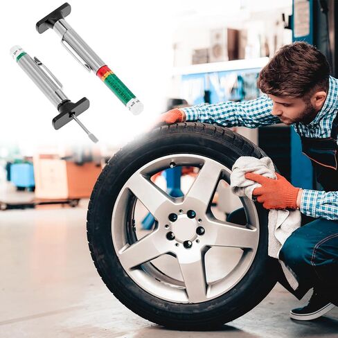 أدوات قياس عمق مداس الإطارات من QWORK، 20 حزمة مؤشر تآكل الإطارات المرمزة بالألوان، مقياس دقيق لقياس مداس إطارات السيارة مع مشبك جيب، مدقق عمق الإطارات سهل القراءة للسيارات والشاحنات in Saudi Arabia