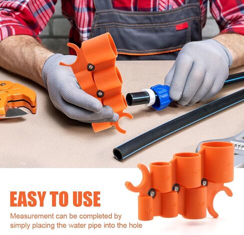 1/4'' to 1'' Depth and Diameter Gauge Tool, Plastic Deburring Pipe Tool Disassemble Replacement for Copper PEX CPVC PERT Pipes (COLOR:orange) in Saudi Arabia