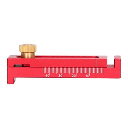 Woodworking Depth Ruler Aluminium Alloy Lockable Saw Gap Measuring Gauge 5 to 40mm Adjustable Depth Gauge Tool for Cutting Slotting Woodworking in Saudi Arabia