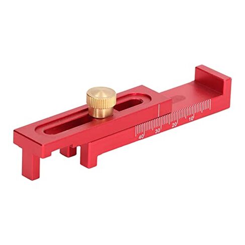 Woodworking Depth Ruler Aluminium Alloy Lockable Saw Gap Measuring Gauge 5 to 40mm Adjustable Depth Gauge Tool for Cutting Slotting Woodworking in Saudi Arabia