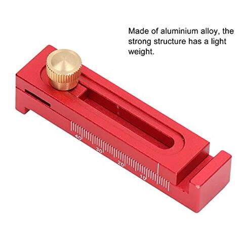 Woodworking Depth Ruler Aluminium Alloy Lockable Saw Gap Measuring Gauge 5 to 40mm Adjustable Depth Gauge Tool for Cutting Slotting Woodworking in Saudi Arabia