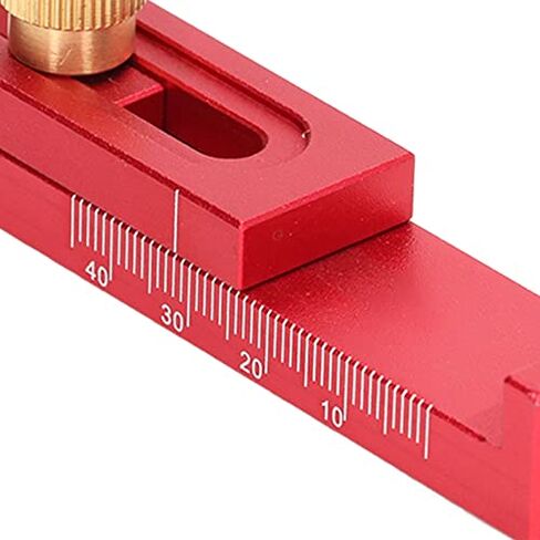 Woodworking Depth Ruler Aluminium Alloy Lockable Saw Gap Measuring Gauge 5 to 40mm Adjustable Depth Gauge Tool for Cutting Slotting Woodworking in Saudi Arabia