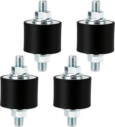 Rubber Vibration Isolator Mounts, 40 x 30mm Shock Absorber Rubber Mounts, with M10 x 23mm Studs 4 Pcs in Kuwait
