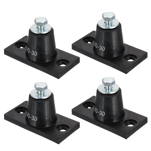 PATIKIL Rubber Vibration Isolator Mounting Bracket 30kg / 66lb Load Bearing, 4 Pack Machine Shock Absorber for Mini Split HVAC Air Conditioner Condenser (3.15 x 1.6 x 1.5") in Saudi Arabia