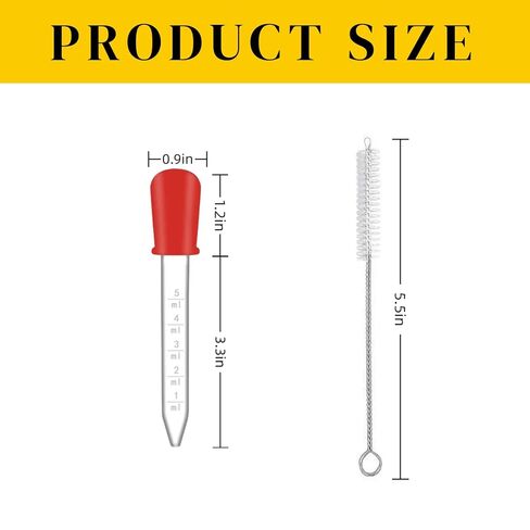 20 قطعة قطارة سائلة مع فرشاة تنظيف، ماصات نقل متعددة الوظائف من السيليكون والبلاستيك، قطارة عين ذات رأس رفيع لصنع الحلوى، الزيوت العطرية، استخدام المطبخ، صناعة الدب الصمغي بنفسك in Kuwait