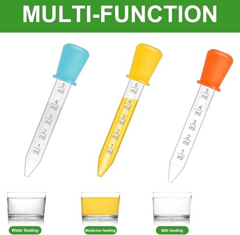 20 PCS Liquid Droppers Silicone, Colorful Eye Droppers 5ml with Bulb Tip & Clean Brush for Candy Mold, Gummy Bear, Crafts Projects, DIY Projects (10 Colors) in Kuwait