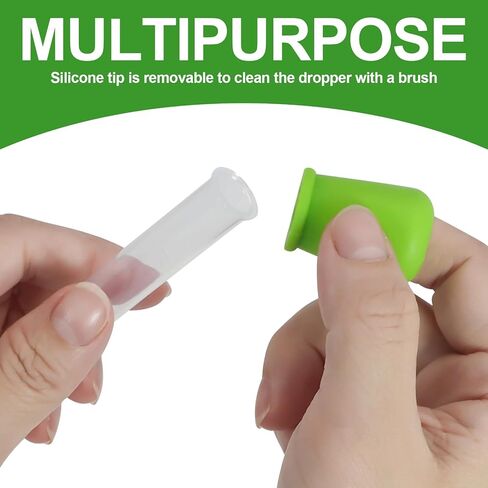 20 PCS Liquid Droppers Silicone, Colorful Eye Droppers 5ml with Bulb Tip & Clean Brush for Candy Mold, Gummy Bear, Crafts Projects, DIY Projects (10 Colors) in Kuwait
