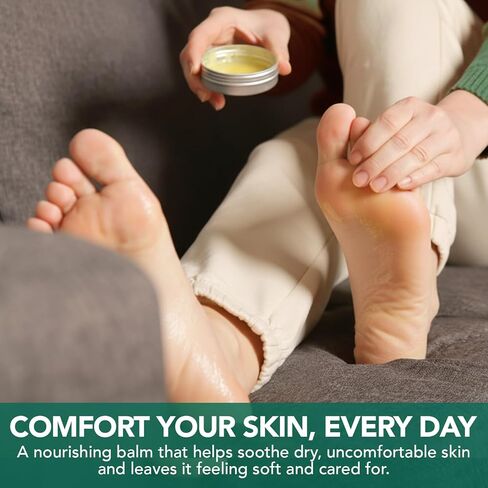 Tea Tree Oil Balm, Tea Tree Oil for Skin, Soothing Balm with Eucalyptus, Aloe, Lavender & Calendula, Soothes Dry, Itchy Skin on Feet, Body & Common Irritated Areas, Intense Moisturizer in Kuwait