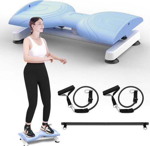 جهاز تمرين الخصر من KESHWELL، لوح تويست لفقدان الوزن وتنحيف الخصر، جهاز تمارين البطن مع حزام مقاومة، مدرب خصر بدون ضوضاء للنساء والرجال، معدات تمرين بسعة 330 رطل للمنزل in Kuwait