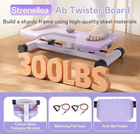 Waist Twister Machine Exercise Fitness Tool, Ab Twist Board with 300Lbs Capacity & 20dB Ultra-Quiet, Home Gym Workout Equipment for Women Belly Fat in Saudi Arabia