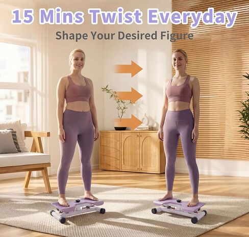 Waist Twister Machine Exercise Fitness Tool, Ab Twist Board with 300Lbs Capacity & 20dB Ultra-Quiet, Home Gym Workout Equipment for Women Belly Fat in Saudi Arabia
