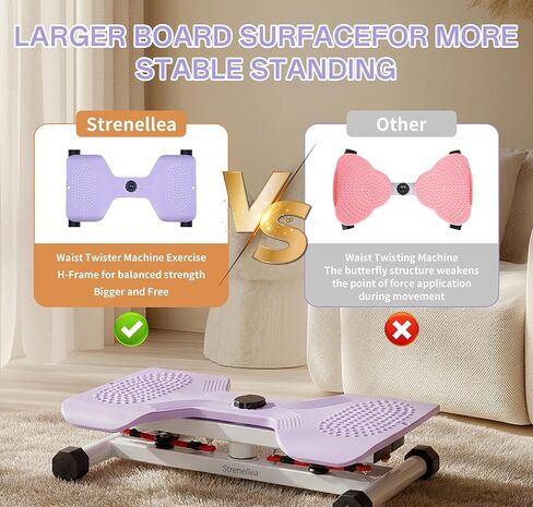 Waist Twister Machine Exercise Fitness Tool, Ab Twist Board with 300Lbs Capacity & 20dB Ultra-Quiet, Home Gym Workout Equipment for Women Belly Fat in Saudi Arabia
