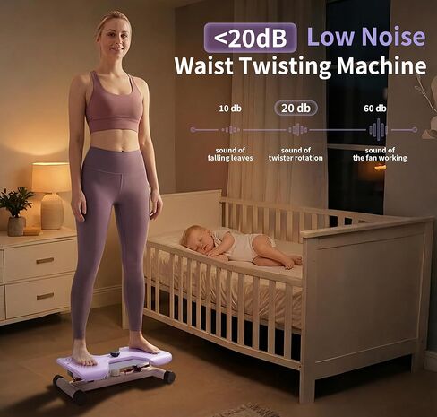 Waist Twister Machine Exercise Fitness Tool, Ab Twist Board with 300Lbs Capacity & 20dB Ultra-Quiet, Home Gym Workout Equipment for Women Belly Fat in Saudi Arabia