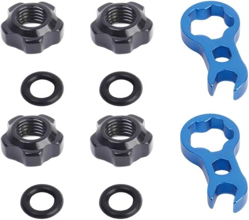 مجموعتان من ملحقات إطارات الدراجات، صمام صمولة الدراجة الممتاز، ساق صمام مع صمولة للدراجات الجبلية/الطرق (تتضمن مفتاح الربط وحلقة الختم) in Kuwait