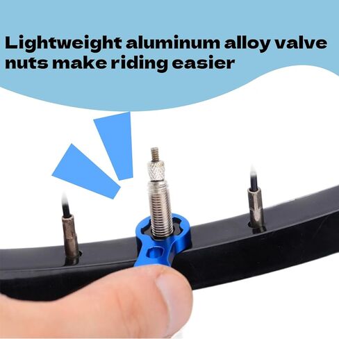 مجموعتان من ملحقات إطارات الدراجات، صمام صمولة الدراجة الممتاز، ساق صمام مع صمولة للدراجات الجبلية/الطرق (تتضمن مفتاح الربط وحلقة الختم) in Kuwait