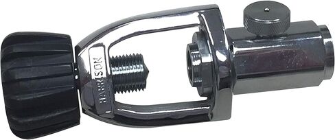 Chromed Plated Scuba Tank Fill Yoke with Bleed for Filling Scuba Tanks, 1/4" Female NPT with Bleed Valve in Kuwait