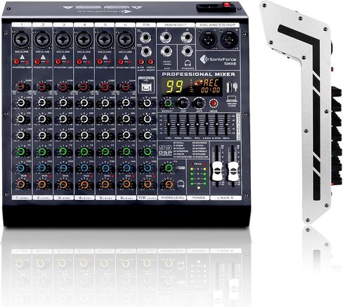 جهاز مزج الصوت ذو 4 قنوات، وحدة تحكم لوحة الصوت 99 DSP مع طاقة فانتوم 48 فولت، جهاز مزج DJ احترافي للبث والبث وتسجيل الاستوديو (SMX4) in Kuwait