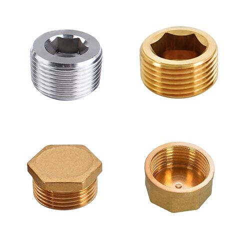 Stud Bolts, Brass Pipe Male Thread Hex Head End Cap Fitting 1/8-1inch(Male Plug,1 PCS-3/4) in Saudi Arabia