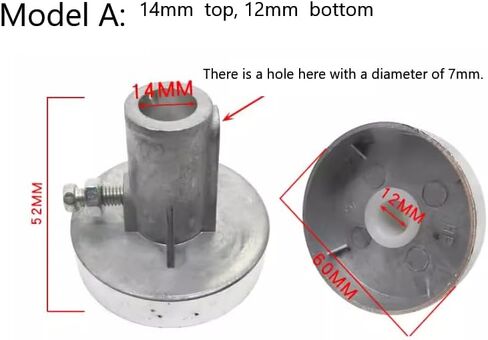 Washing Machine Spin Dryer Tub Coupling (Suitable for Semi-Automatic Twin-Tub Washing Machines, Spin Dryer Tubs, and Spin Dryer Motor Accessories) (Model A(14mm top12mm bottom)) in Kuwait