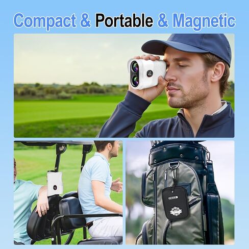 Range Finder Golf Rangefinder with Slope, 1200 Yards Laser Range Finder with 7X Magnification, Rechargeable Golf Range Finder with Flag Lock, Vibration, Magnetic, Golf Accessories for Men and Women in Saudi Arabia