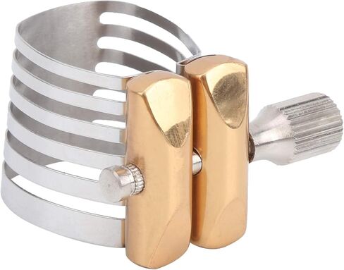Stainless Steel Saxophone Ligature Silver Mouthpiece Sax Ligature Alto Saxophone Ligature Alto Saxophone Mouthpiece Ligature for Sax Mouthpiece Instrument (Alto) in Saudi Arabia