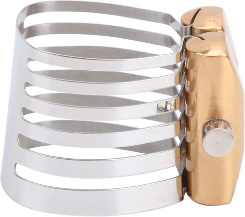 Stainless Steel Saxophone Ligature Silver Mouthpiece Sax Ligature Alto Saxophone Ligature Alto Saxophone Mouthpiece Ligature for Sax Mouthpiece Instrument (Alto) in Saudi Arabia