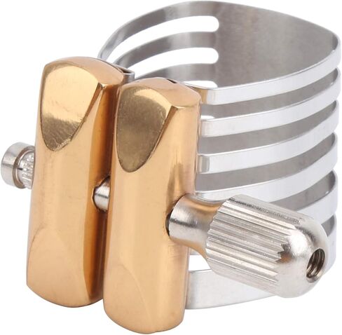 Stainless Steel Saxophone Ligature Silver Mouthpiece Sax Ligature Alto Saxophone Ligature Alto Saxophone Mouthpiece Ligature for Sax Mouthpiece Instrument (Alto) in Saudi Arabia