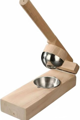 Wood Mochi Maker Qingtuan Rice Hand Pie Maker Manual Convenient Dough Presser Qingming Skin Maker for Camping Home, Rubber Wood 8CM in Saudi Arabia