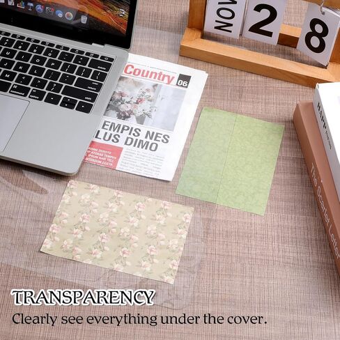 6 Pcs Nightstand Protector, Plastic Bedside Table Covers 15.8 x 23.6 Inch 1.5 mm Thick PVC Clear Table Cover Protector Coffee Tables Cover Multipurpose Clear Desk Mat Rectangle for Nightstand in Saudi Arabia