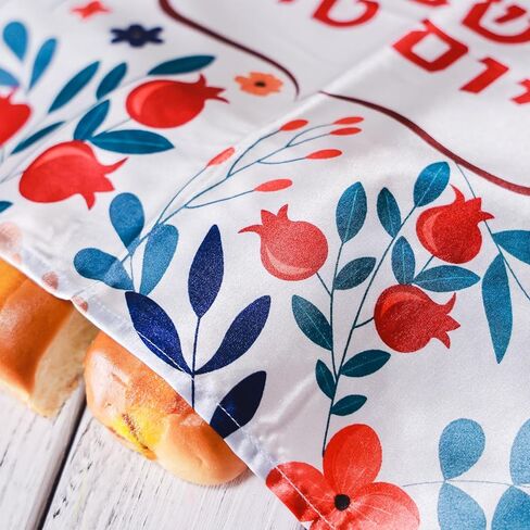 Challah Bread Covers, Included 3 Printed Pattern with Jewish Culture and Flowers, Bringing Elegance to Shabbat Table. Perfect Jewish Housewarming, Holiday, or Shabbat Gift in Kuwait