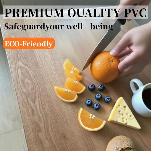 مفرش طاولة من البولي فينيل كلوريد مقاس 91.44 سم × 152.4 سم - مقاوم للماء، ومقاوم للحرارة، وسهل التنظيف، وواقي مكتب لتناول الطعام، والمكتب، وطاولات القهوة، ومقاوم للخدش. in Kuwait