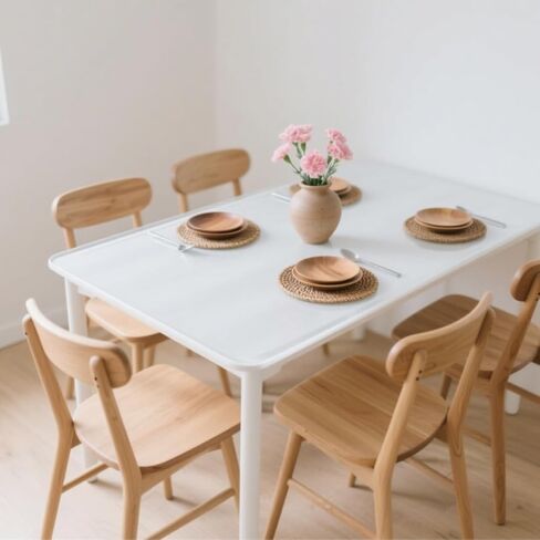 مفرش طاولة من البولي فينيل كلوريد مقاس 91.44 سم × 152.4 سم - مقاوم للماء، ومقاوم للحرارة، وسهل التنظيف، وواقي مكتب لتناول الطعام، والمكتب، وطاولات القهوة، ومقاوم للخدش. in Kuwait