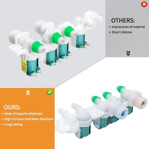 WA50R5200AW WA45M7050AW WA50R5400AV Washer Water Inlet Valve for Samsung WA44A3405AP WA45H7000AP WA45H7000AW WA54R7600AW WA45T3400AV WA50R5400AW WA400PJHDWR WA40J3000AW WA422PRHDWR WA54R7600AV in Saudi Arabia