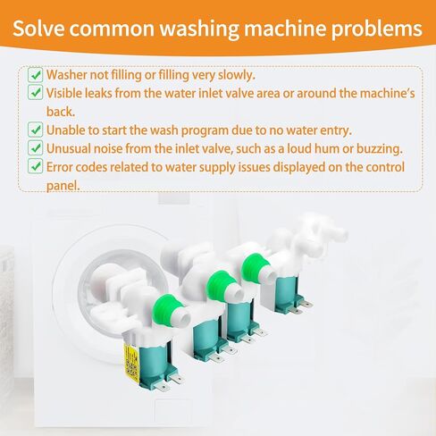 WA50R5200AW WA45M7050AW WA50R5400AV Washer Water Inlet Valve for Samsung WA44A3405AP WA45H7000AP WA45H7000AW WA54R7600AW WA45T3400AV WA50R5400AW WA400PJHDWR WA40J3000AW WA422PRHDWR WA54R7600AV in Saudi Arabia