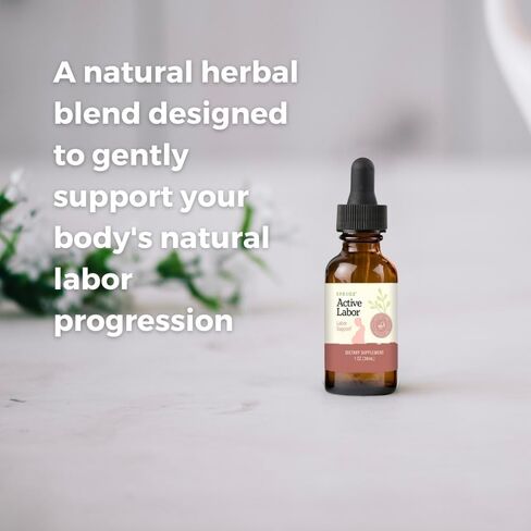 SPRIGS Active Labor, 1 Oz | Herbal Birth Support Tincture Supplement with Blue Cohosh, Red Raspberry Leaf & Motherwort Herb | Birthing Kit Essential to Help Healthy Contractions & Kick Start Delivery in Kuwait