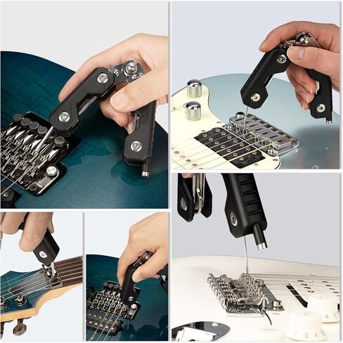 قاطع لفاف سلسلة الجيتار من GUITTO، أداة سحب دبوس الجسر مع 3 مفاتيح سداسية ومفك براغي واحد، أداة جيتار 7 في 1 للجيتار الكهربائي الصوتي GGT-02 in Kuwait