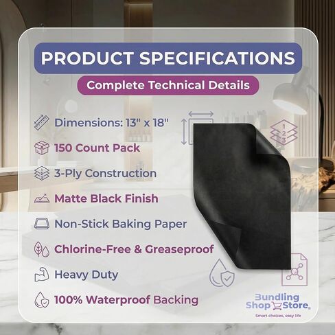 125 Black Tattoo Bibs & Nail Table Mats (13"x18") – Waterproof Disposable Tray Covers for Tattooing, Piercing & Manicures – 3-Ply Absorbent Workstation Sheets & Lap Cloths in Saudi Arabia