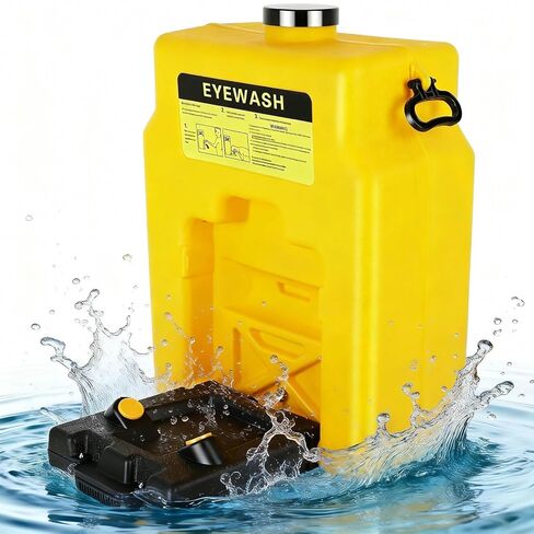 محطة غسيل العين 14 جالون (53 لتر)، محطة غسيل العين المحمولة معتمدة من إدارة السلامة والصحة المهنية، محطة غسيل العين تدوم لمدة 15 دقيقة، محطات غسيل العين للإسعافات الأولية وحدة معتمدة من إدارة السلامة والصحة المهنية، محطة غسيل العين مع رذاذ مزدوج in Kuwait